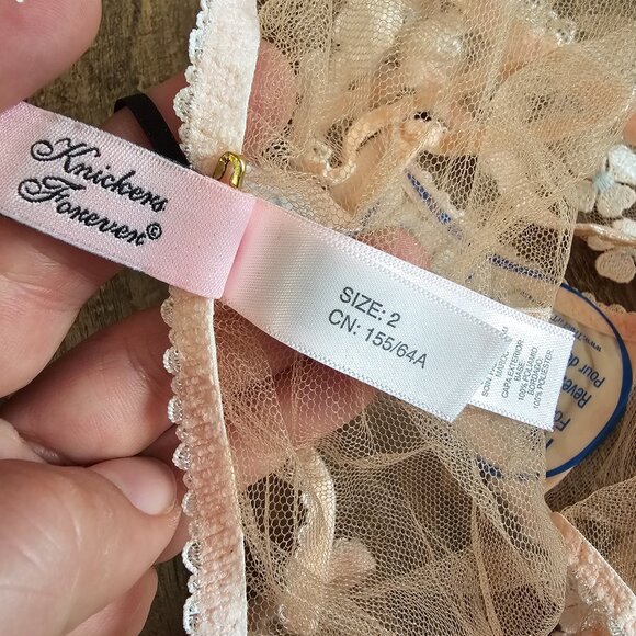 NWT!! Agent Provocateur Bethanie Full Brief, S, Peach & Blue - Picture 6 of 11